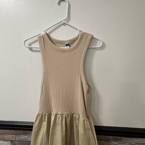 Old Navy Tan Midi Dress Size Large